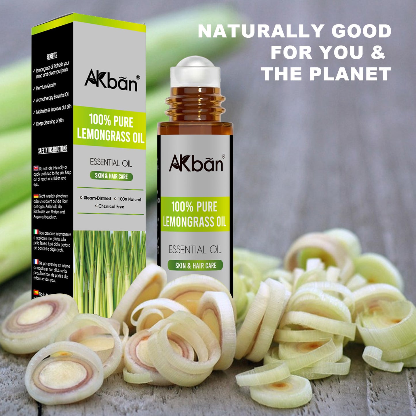 100% Pure Lemongrass Oil - Natural & Undiluted & Unrefined