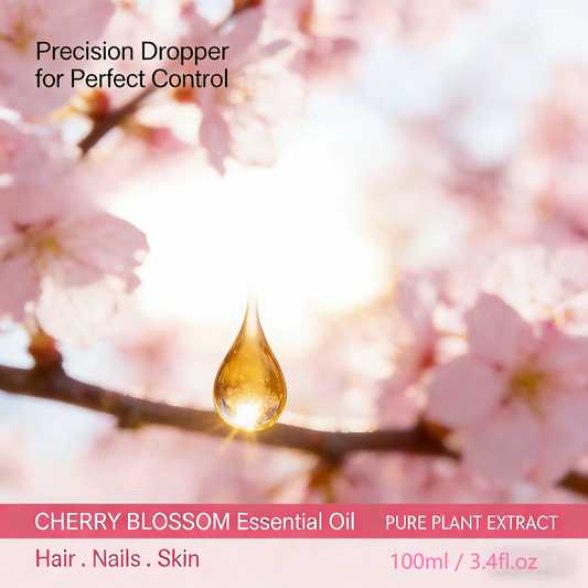100ml Cherry Blossom Essential Oil – Pure, Floral Scent for Hair, Skin, Aromatherapy & Diffuser Use
