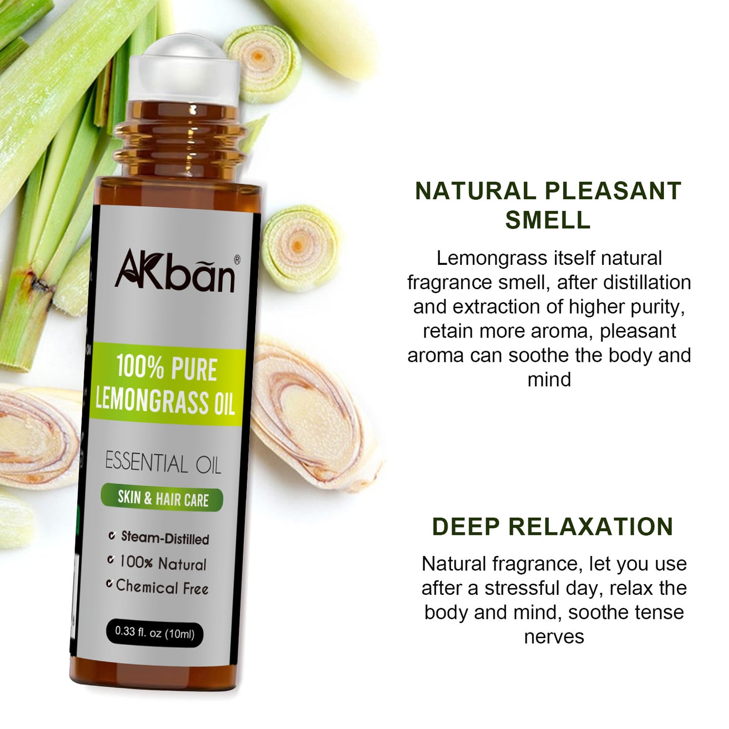 100% Pure Lemongrass Oil - Natural & Undiluted & Unrefined