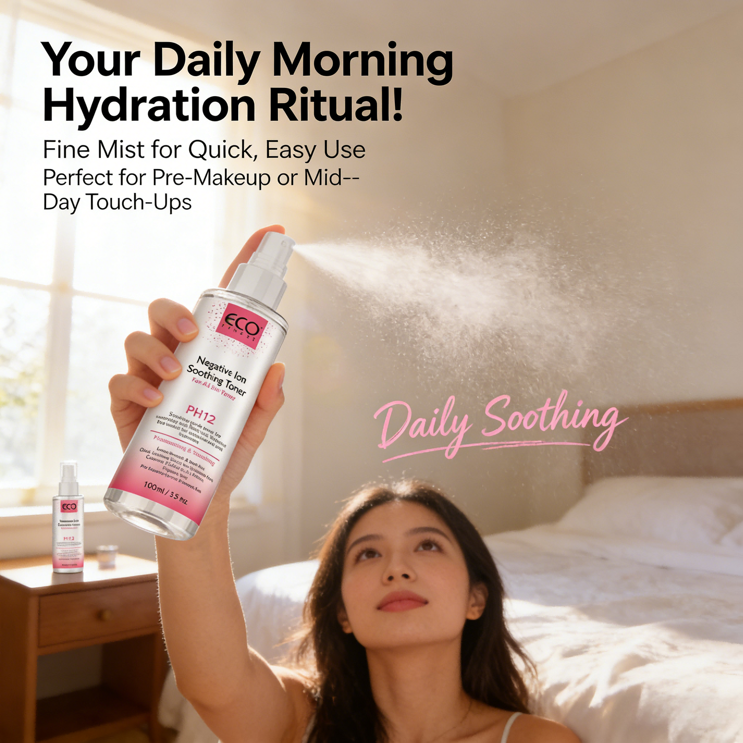 100ml PH12 Negative Ion Soothing Toner – Gentle, Hydrating Facial Toner for All Skin Types