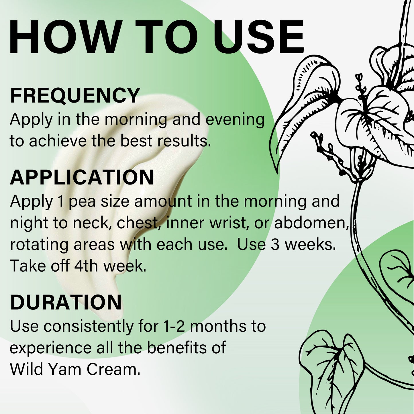 Natural Organic Wild Yam Cream, Topical, Suitable for All Skin Types