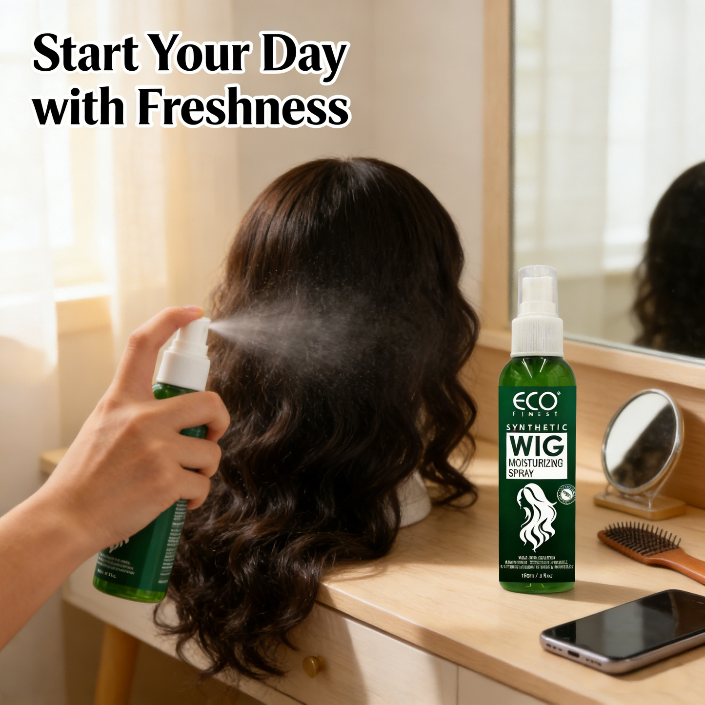 2 x 150ml ECO FINEST Synthetic Wig Moisturizing Spray Duo Pack