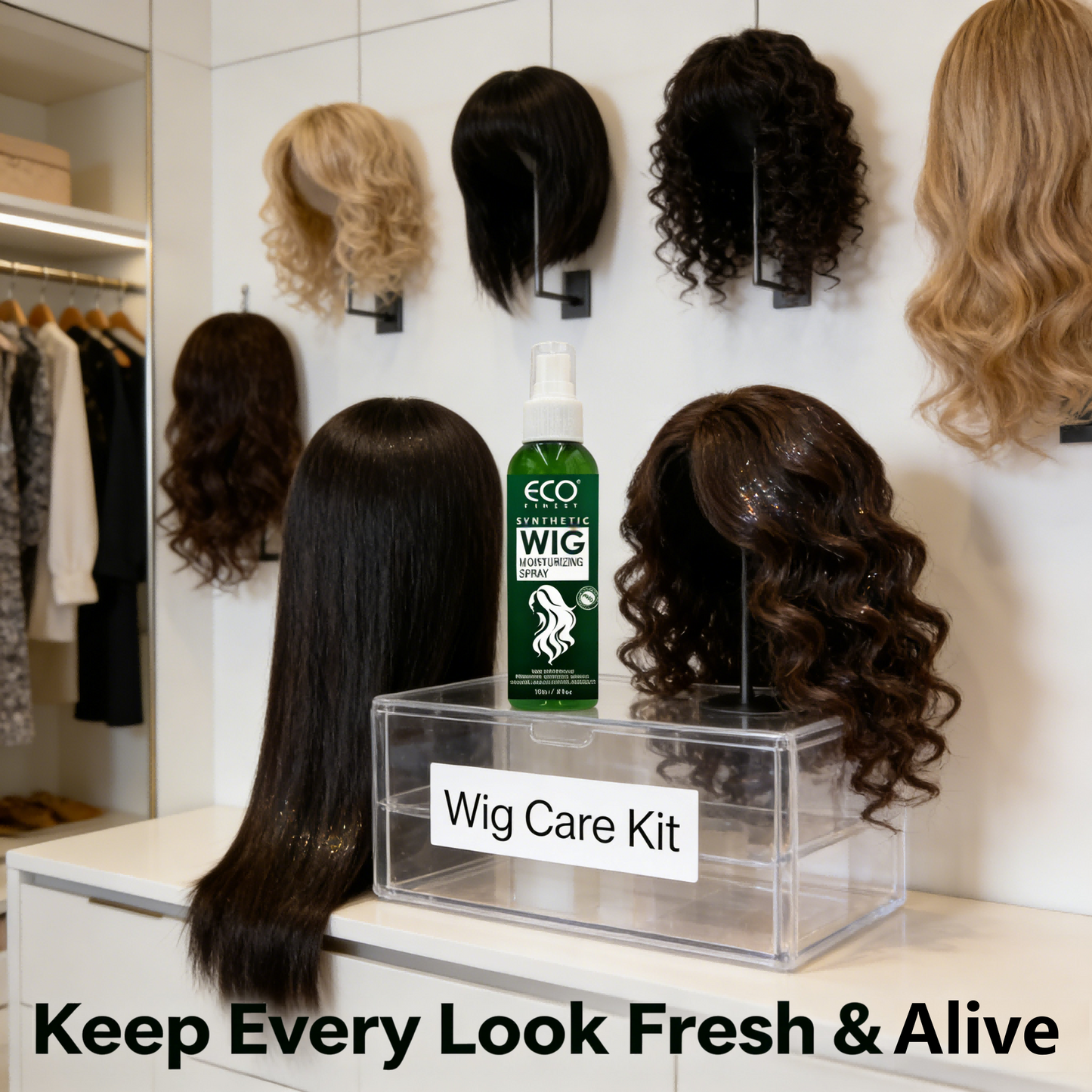 2 x 150ml ECO FINEST Synthetic Wig Moisturizing Spray Duo Pack