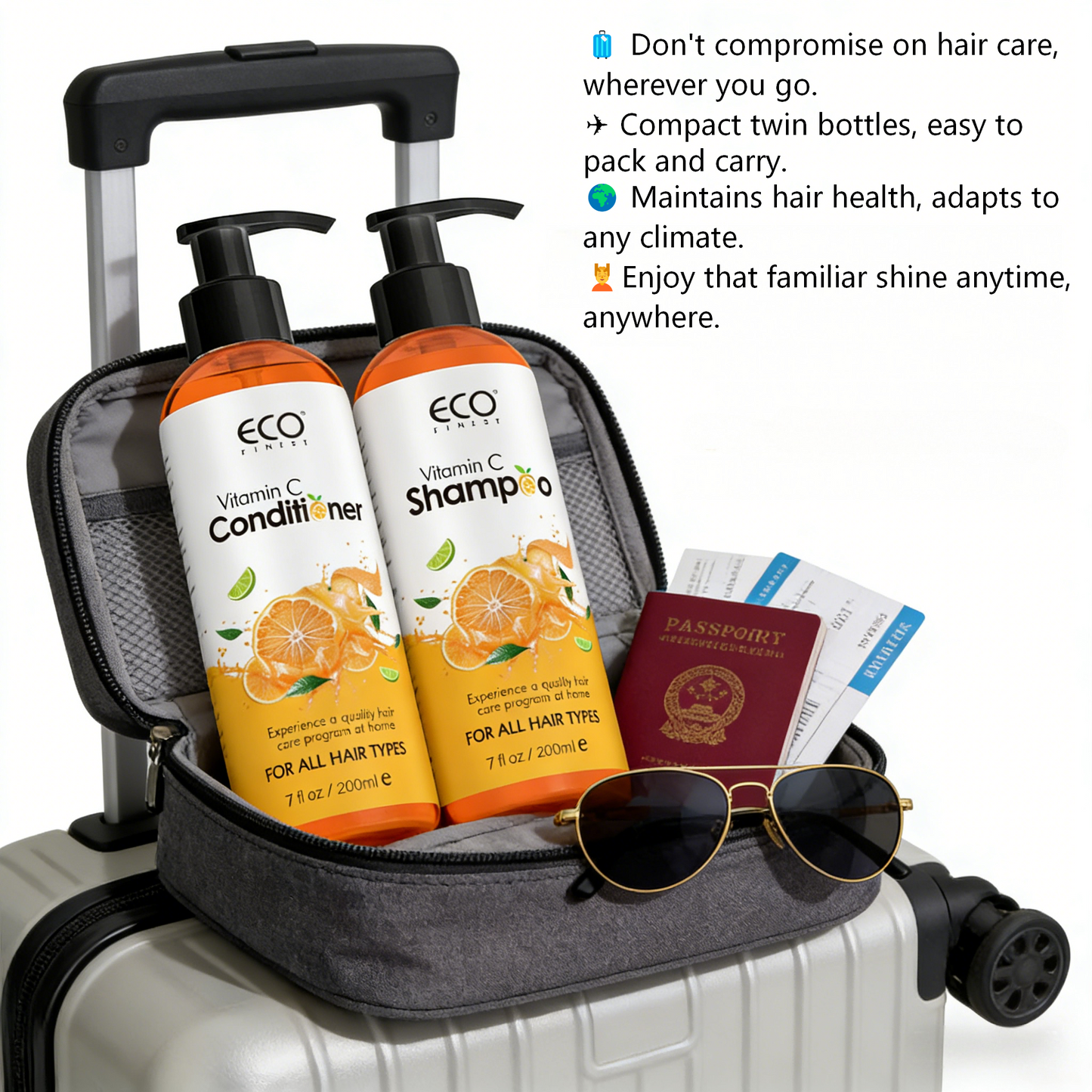 200*2 ml Vitamin C Brightening Shampoo & Conditioner Set – Salon-Quality Care at Home