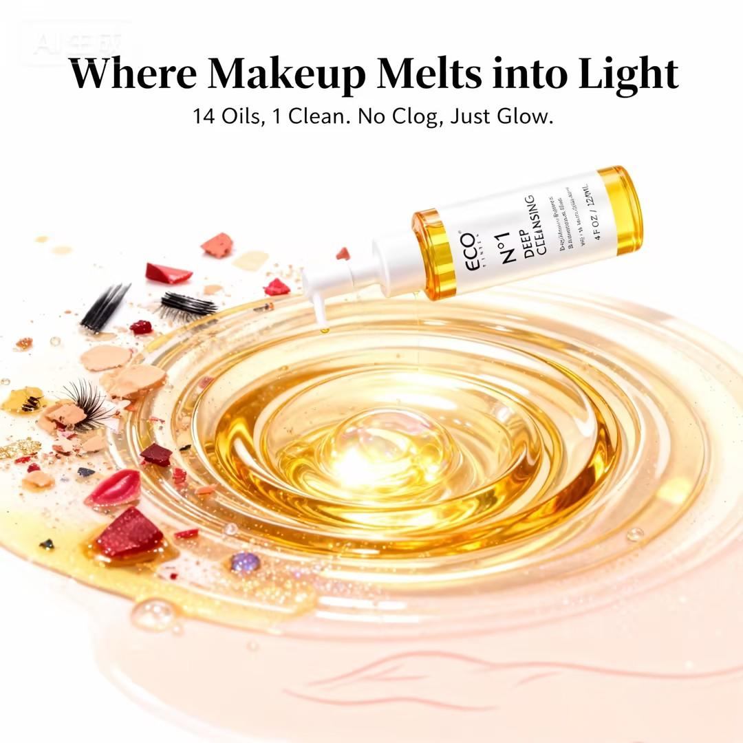 120ml Deep Cleansing Oil  14 plant oils dissolve makeup & blackheads gently