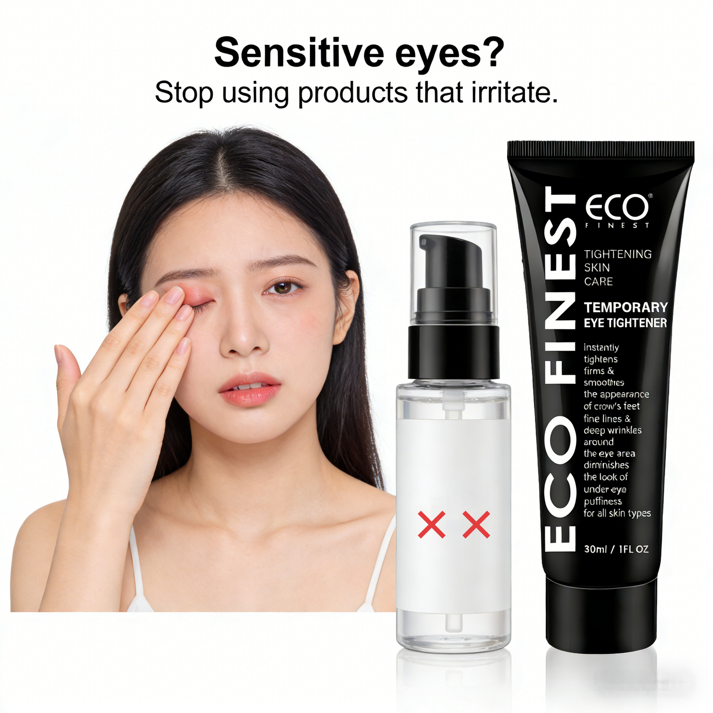 ECO FINEST Temporary Eye Tightener 30ml – Quick Refresh for Puffy & Tired Eyes