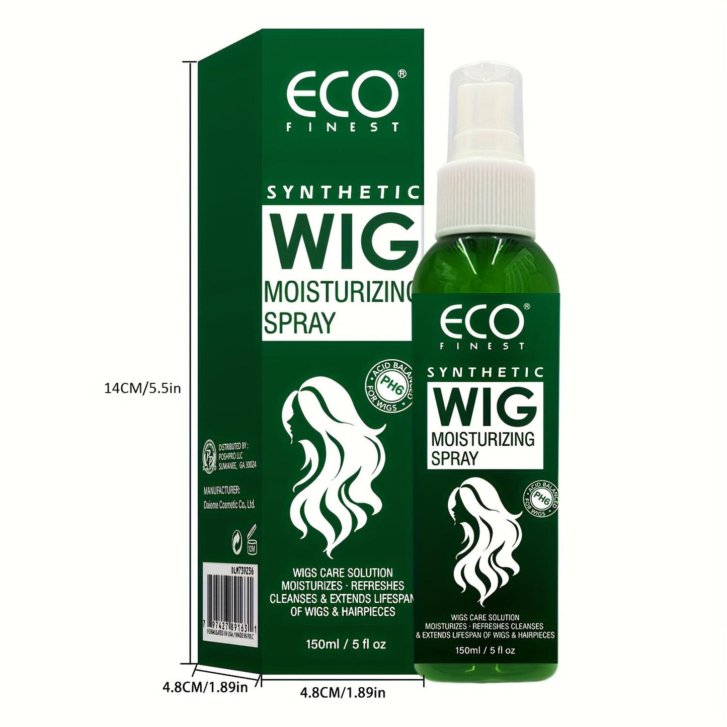 2 x 150ml ECO FINEST Synthetic Wig Moisturizing Spray Duo Pack