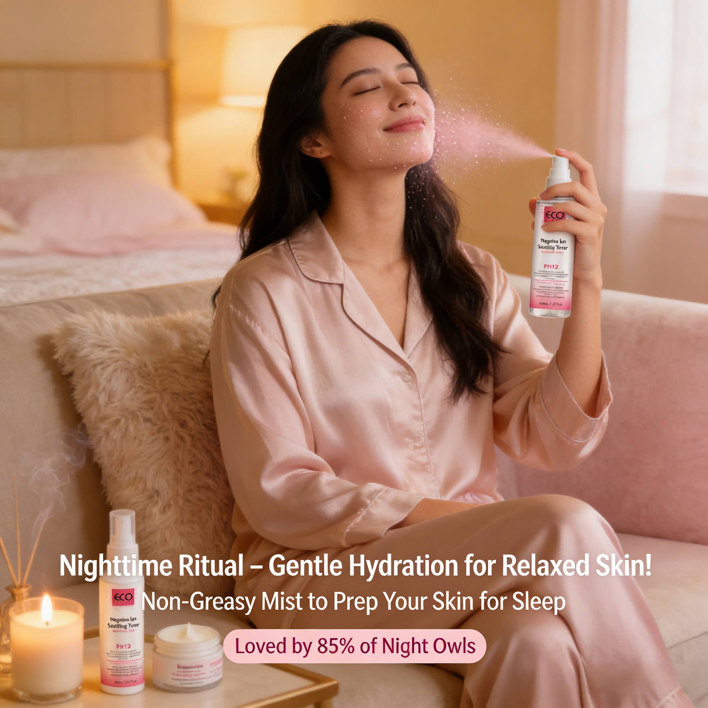 100ml PH12 Negative Ion Soothing Toner – Gentle, Hydrating Facial Toner for All Skin Types