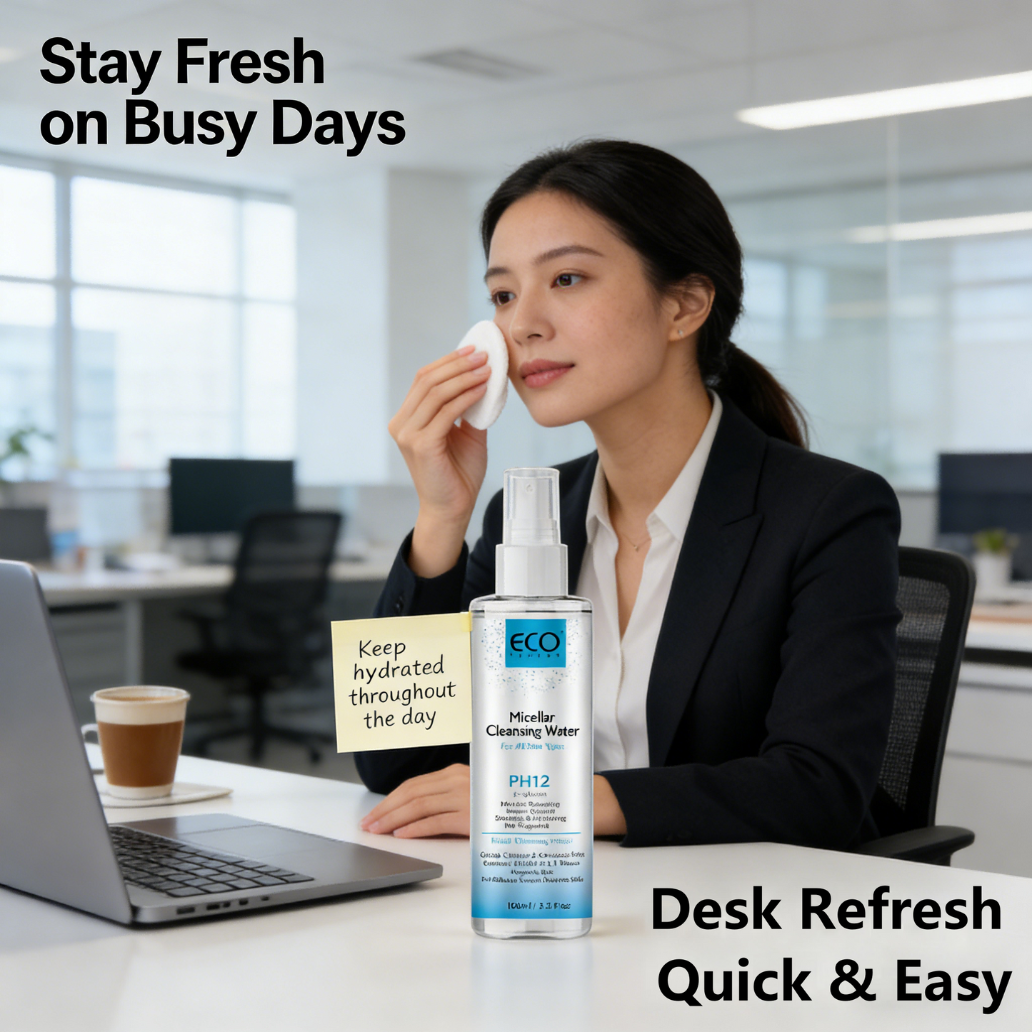 100ml PH12 Micellar Cleansing Water – Gentle, Fragrance-Free Makeup Remover for All Skin Types