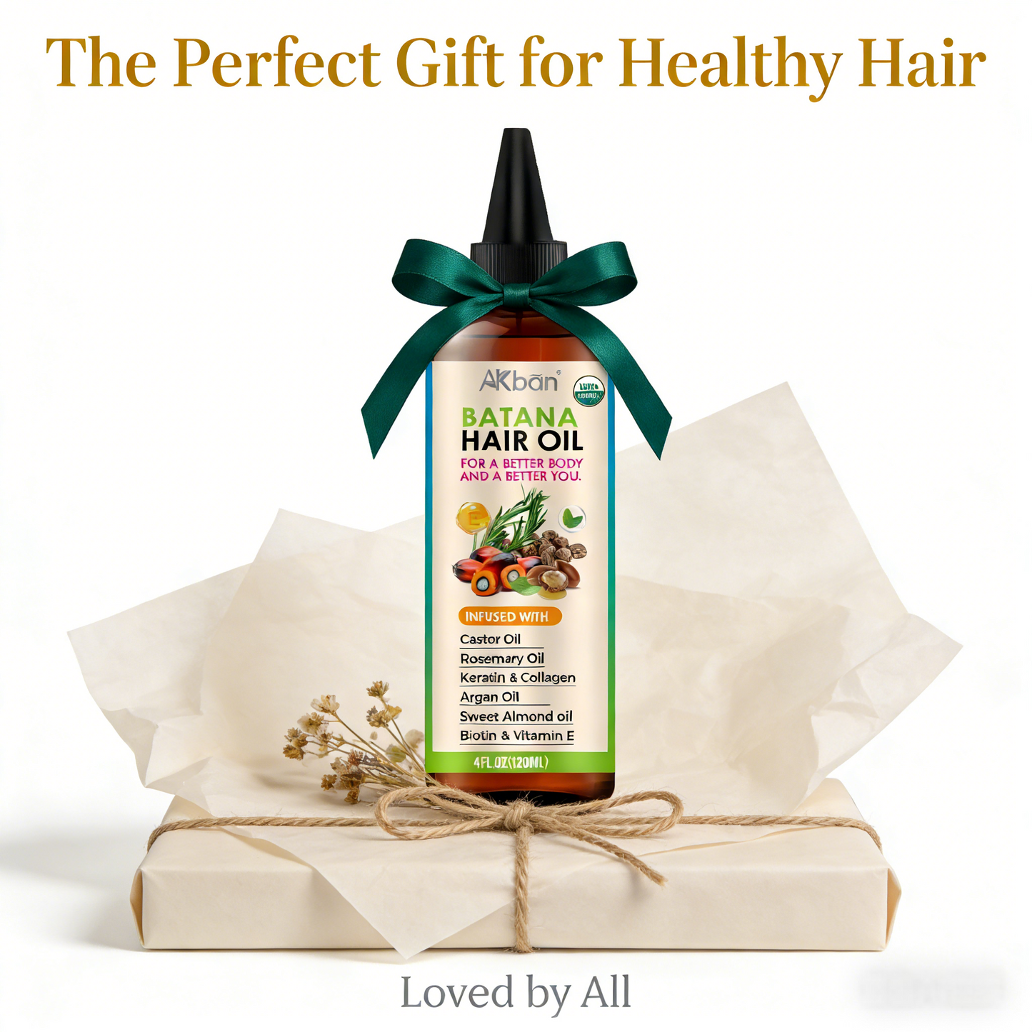 120ml Batana Hair Oil – Organic Growth & Repair Treatment with Castor, Rosemary & Argan Oils