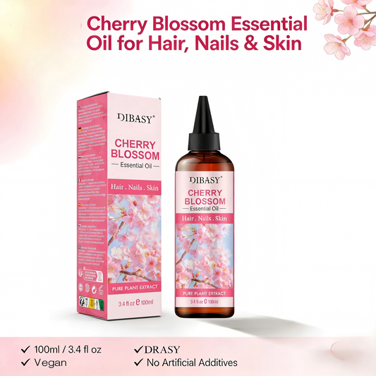 100ml Cherry Blossom Essential Oil – Pure, Floral Scent for Hair, Skin, Aromatherapy & Diffuser Use