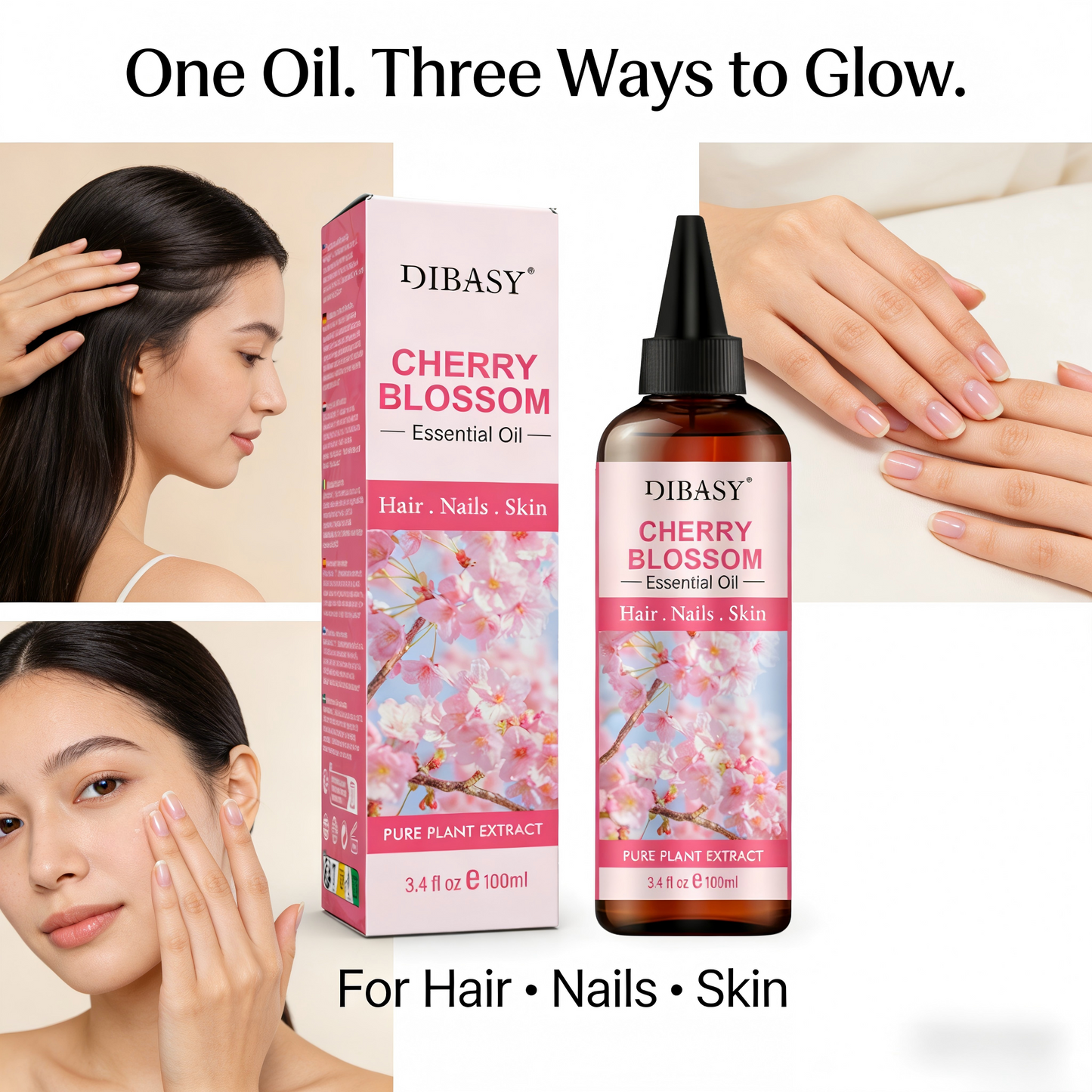 100ml Cherry Blossom Essential Oil – Pure, Floral Scent for Hair, Skin, Aromatherapy & Diffuser Use