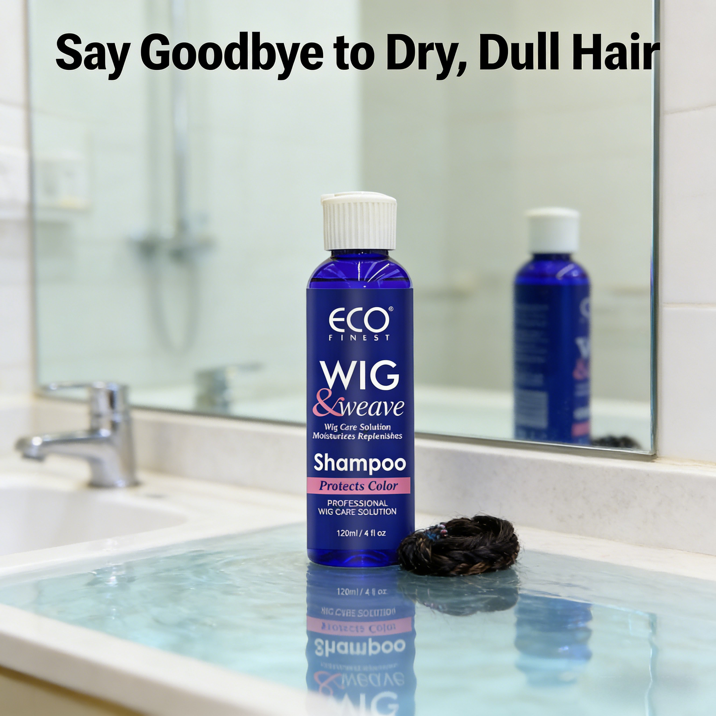 120ml*2 ECO FINEST Professional Wig Care Duo | Repair & Shine Spray + Color-Lock Shampoo