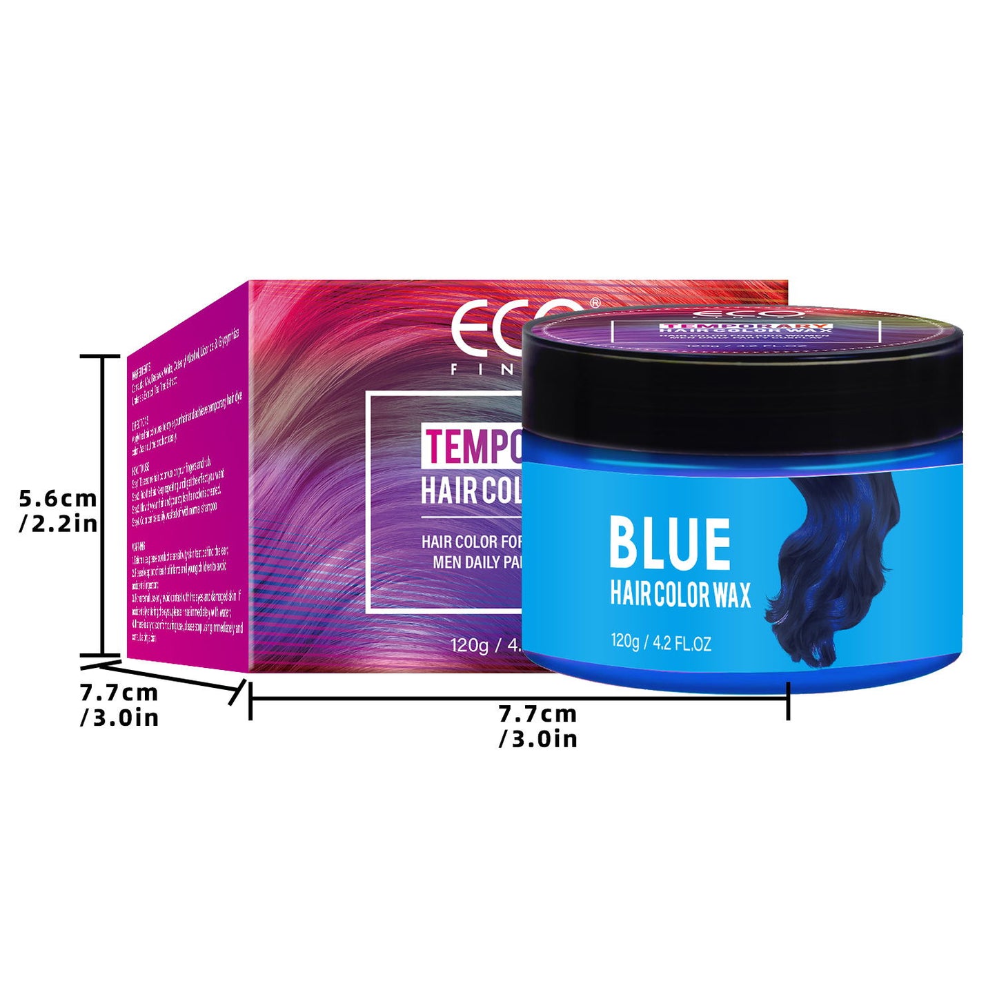 120g Temporary Blue Hair Color Wax – Creamy Styling Paste for Bold, Washable Looks