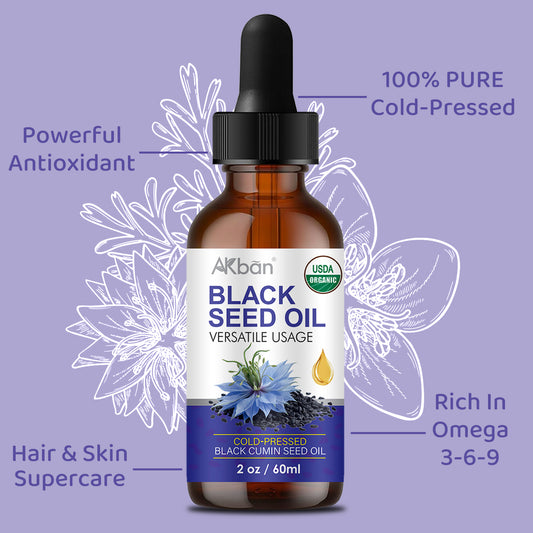 100% Pure & Natural Organic Black Seed Oil - 2 fl oz + 2 fl oz