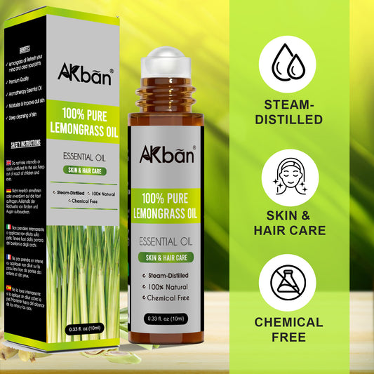 100% Pure Lemongrass Oil - Natural & Undiluted & Unrefined
