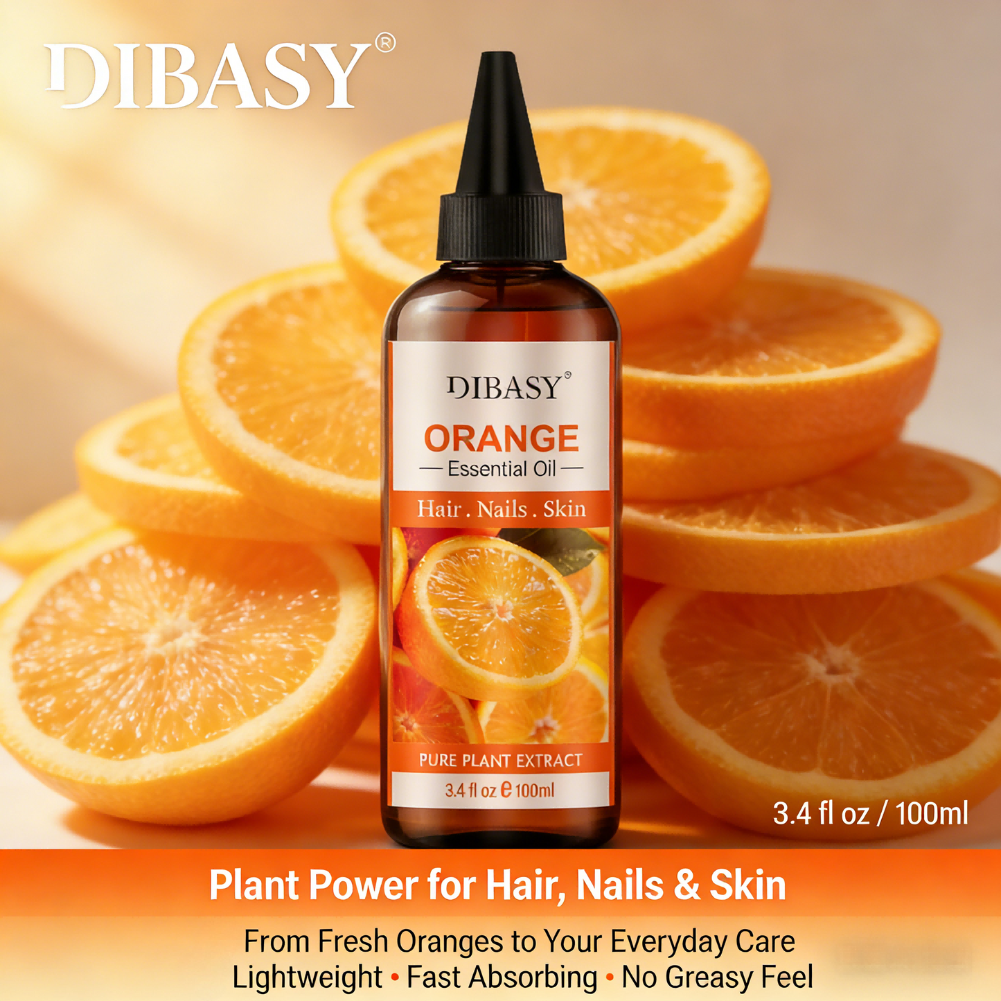 100ml Sweet Orange Essential Oil | DIBA SY® Orange Blossom Botanical Extract – Triple Care for Hair, Skin & Nails