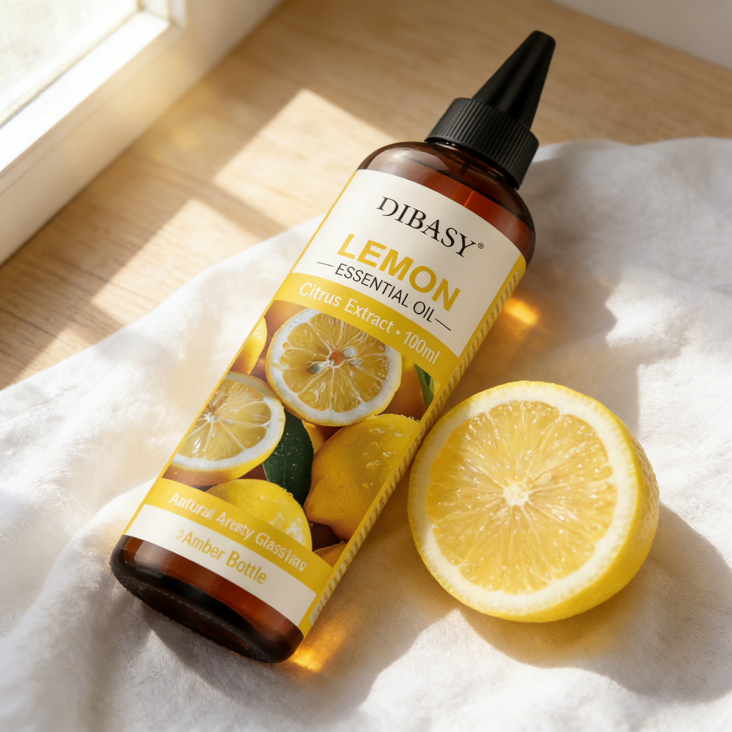 100ml Lemon Essential Oil – Pure, Natural & Refreshing for Hair, Skin, Aromatherapy & Cleaning Use