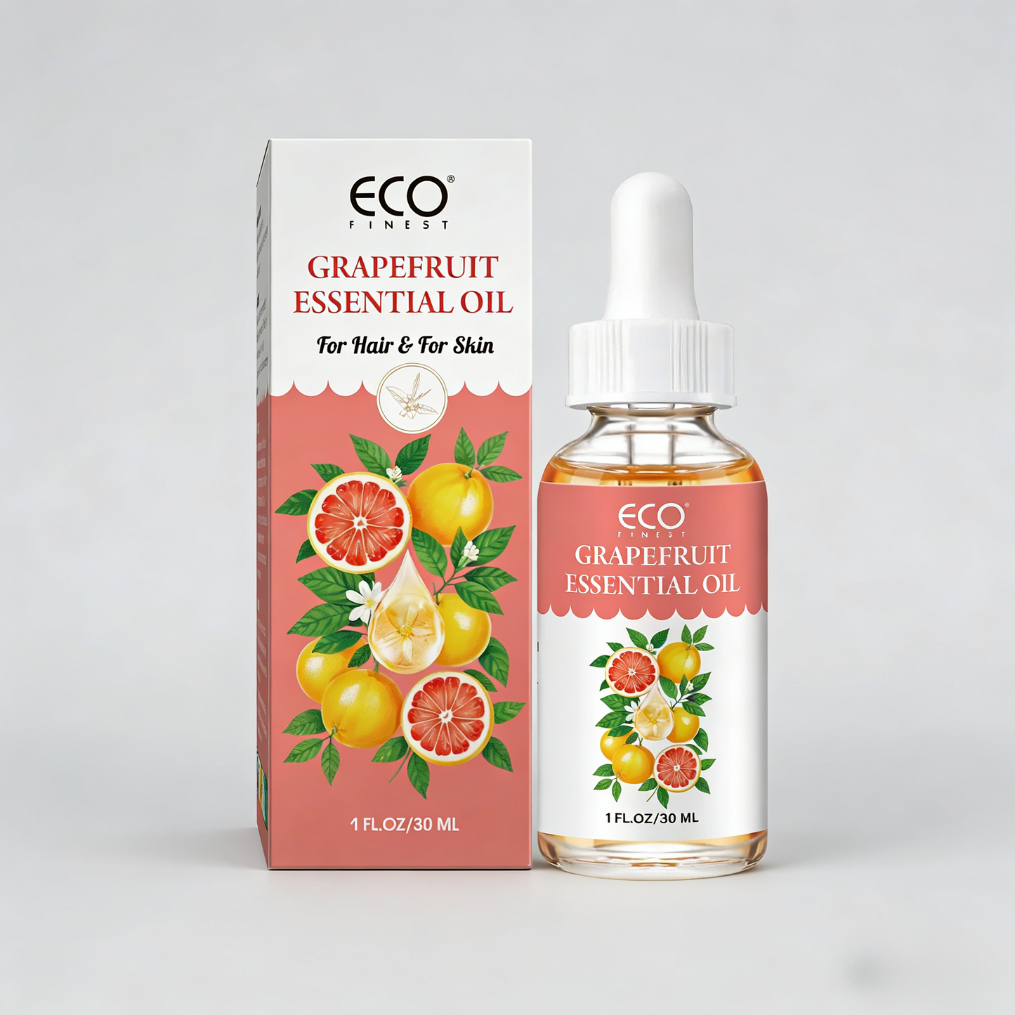 30ml Grapefruit Essential Oil – Pure, Natural & Uplifting for Hair, Skin, Aromatherapy & Diffuser Use