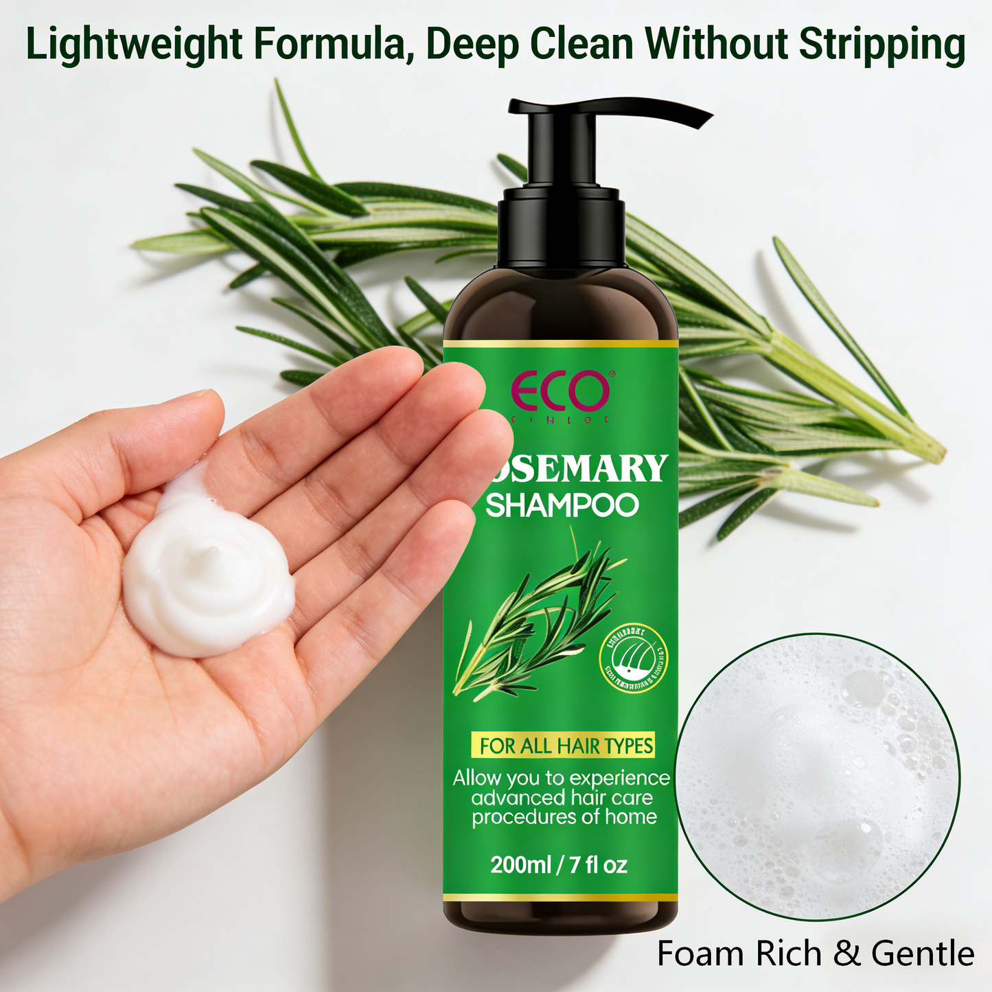 200ml x 2 Rosemary Shampoo & Conditioner Set – Advanced Hair Care Duo with Natural Plant Extracts for All Hair Types