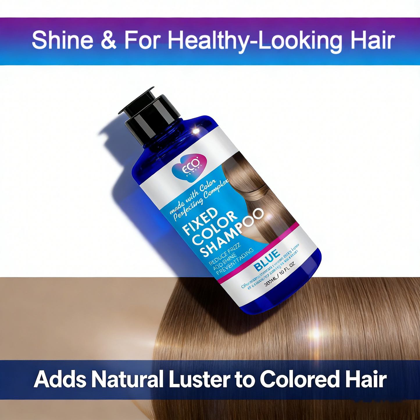 300ml ECO FINEST Blue Toning Color-Fix Shampoo · Lock in Color, Reveal Silk-Like Shine