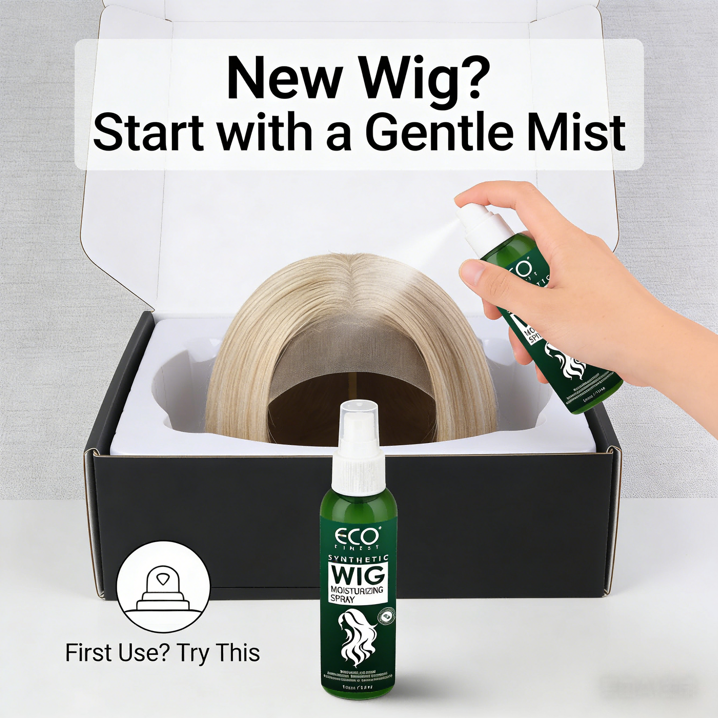 120ml x 2 | ECO Finest Synthetic Wig Care Set pH6 Balanced • No Harsh Chemicals