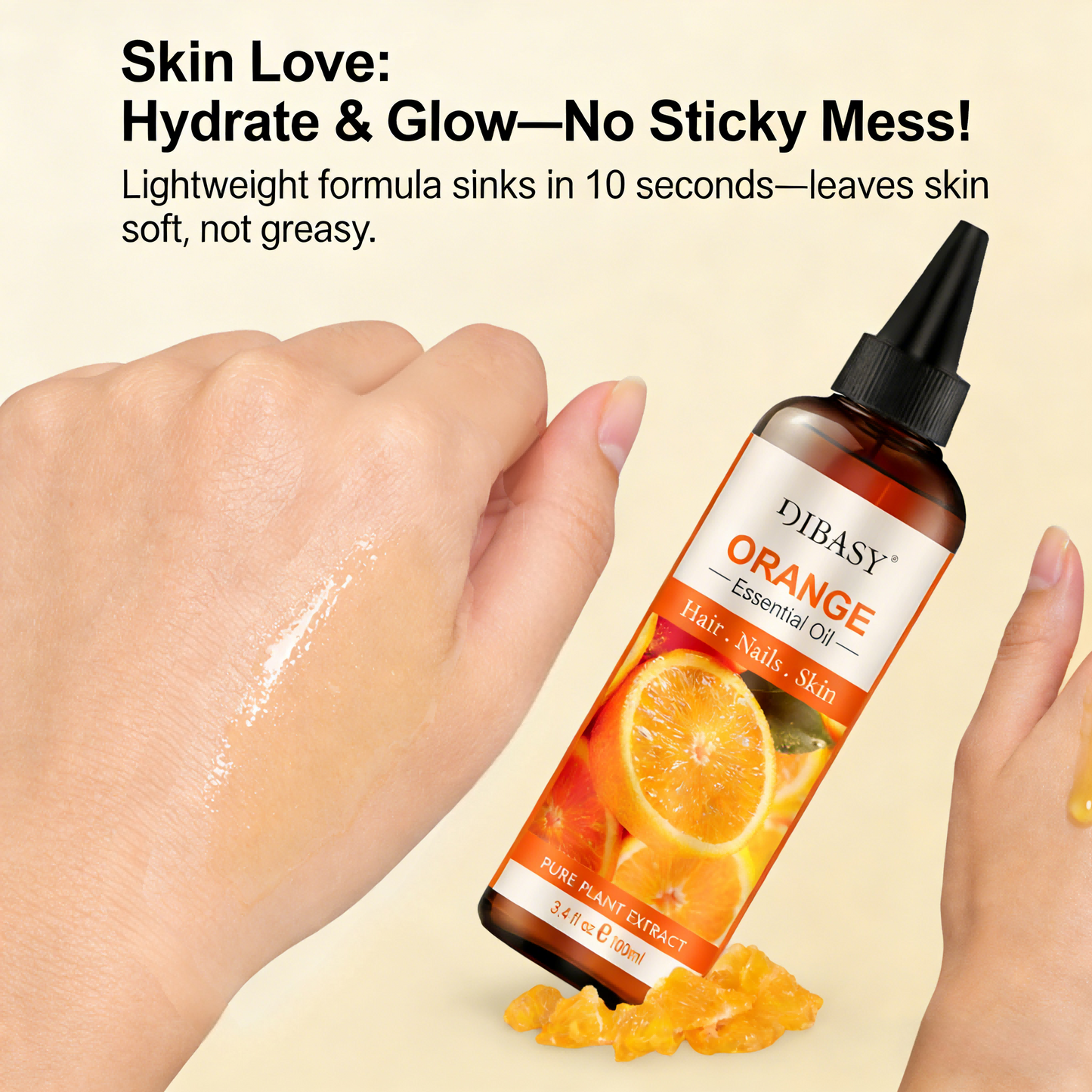 100ml Sweet Orange Essential Oil | DIBA SY® Orange Blossom Botanical Extract – Triple Care for Hair, Skin & Nails
