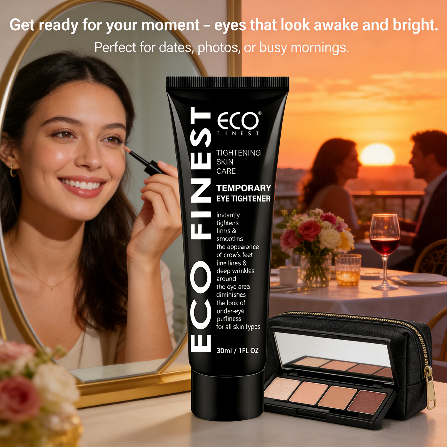 ECO FINEST Temporary Eye Tightener 30ml – Quick Refresh for Puffy & Tired Eyes