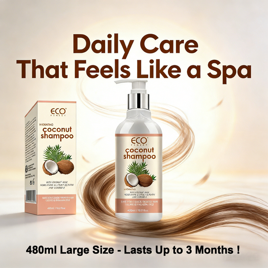 480ml ydrating Coconut Shampoo with Natural Extracts – Gentle Daily Care for All Hair Types, Including Color-Treated