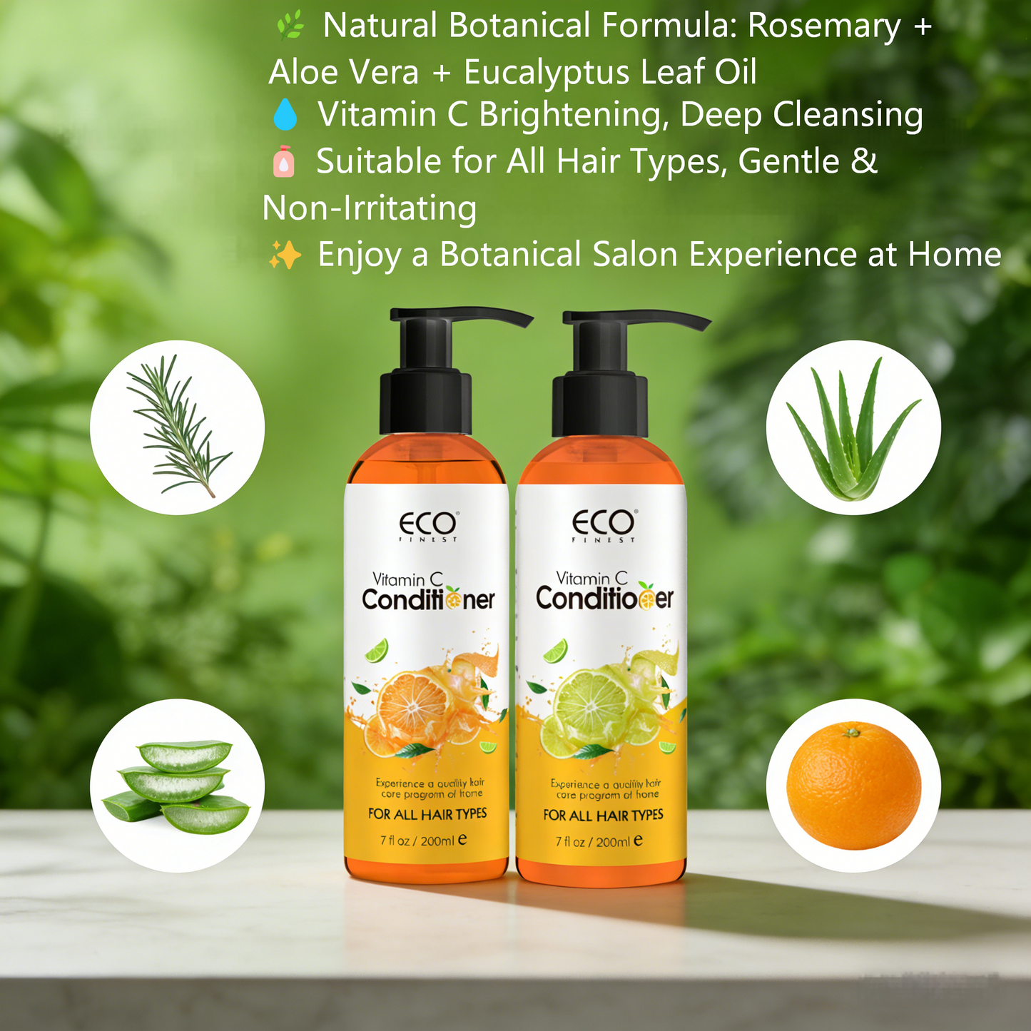 200*2 ml Vitamin C Brightening Shampoo & Conditioner Set – Salon-Quality Care at Home