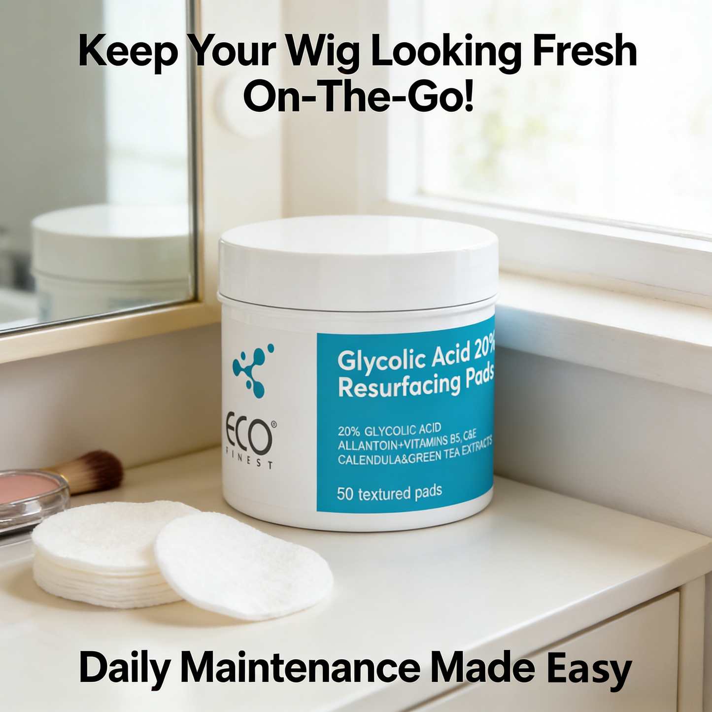 50 Textured Pads | 20% Glycolic Acid Resurfacing Solution