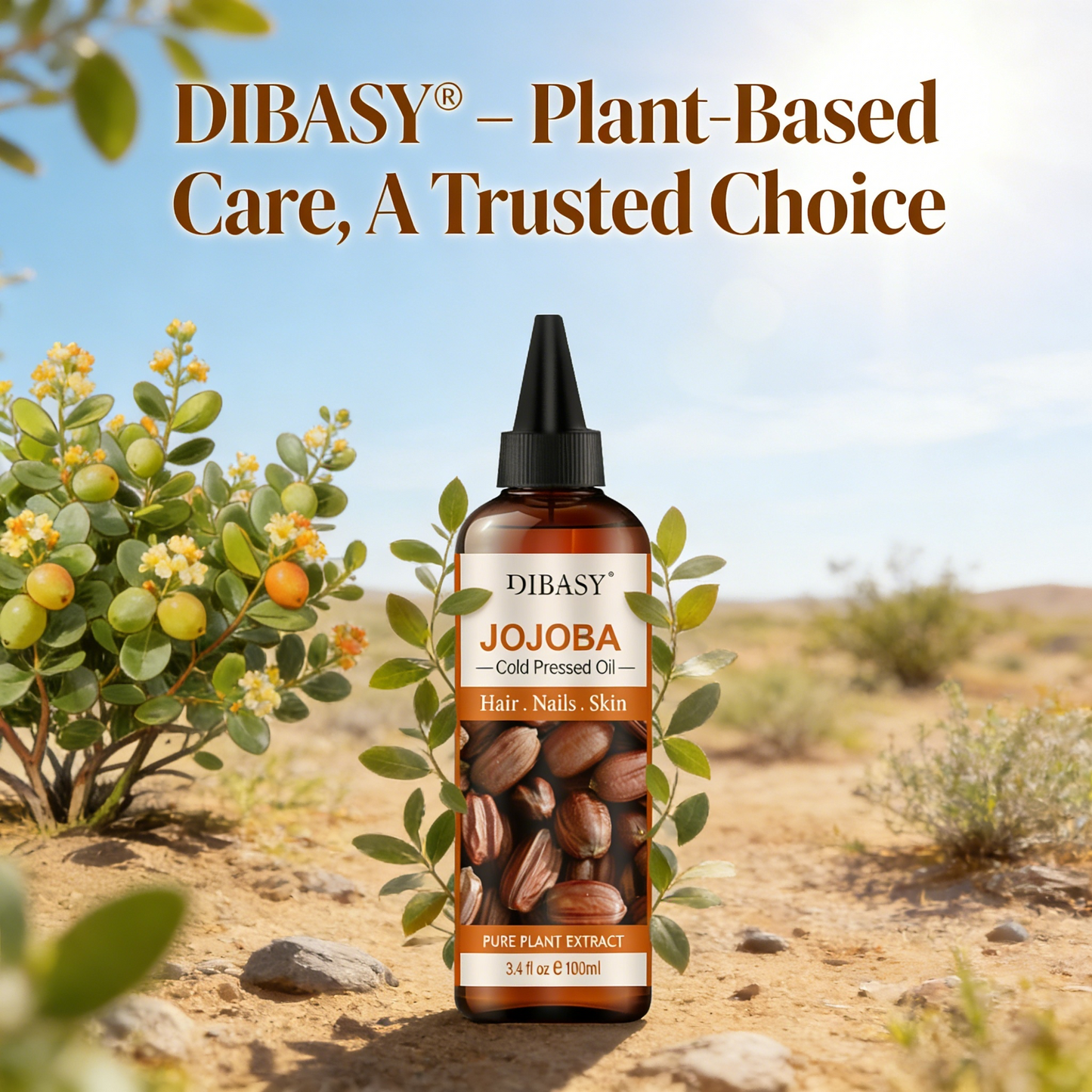 100ml Jojoba Oil – Pure Cold-Pressed Plant Oil for Hair, Nails & Skin Care, Natural Moisturizer for Face, Body & Scalp