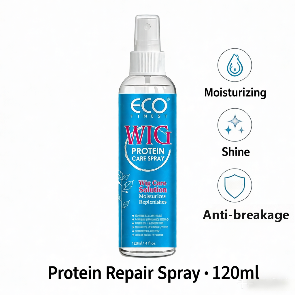 120ml*2 ECO FINEST Professional Wig Care Duo | Repair & Shine Spray + Color-Lock Shampoo