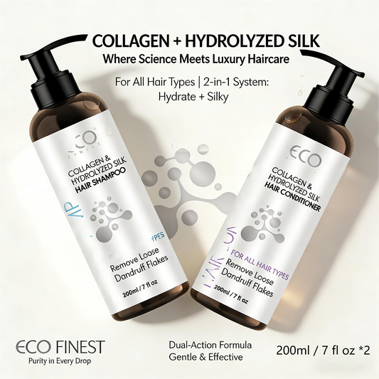 200ml x2 Collagen & Hydrolyzed Silk Shampoo & Conditioner Set