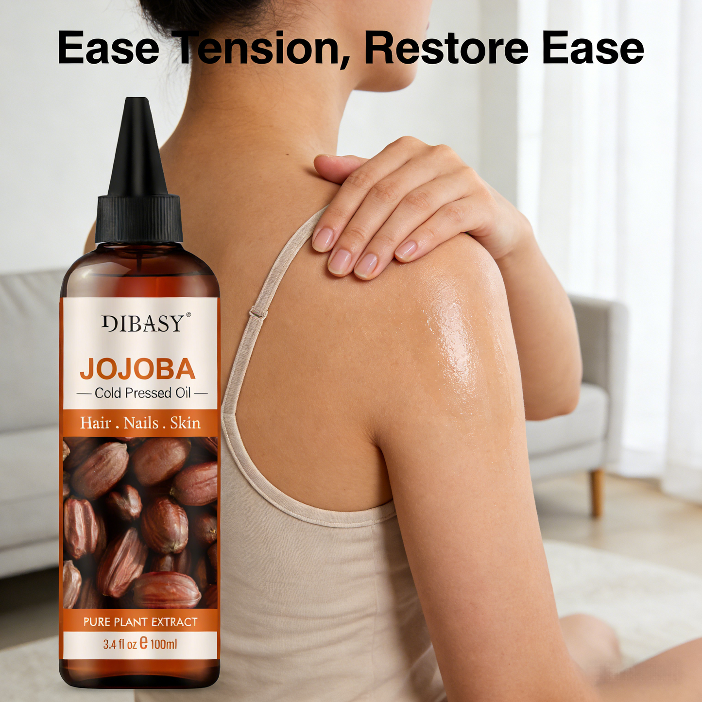 100ml Jojoba Oil – Pure Cold-Pressed Plant Oil for Hair, Nails & Skin Care, Natural Moisturizer for Face, Body & Scalp